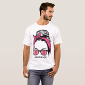 バンピンクリボン生存者乳がん認識度W Tシャツ (正面フル)