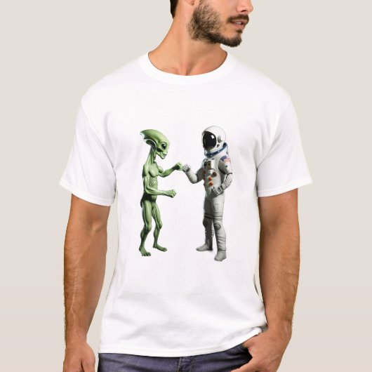 バンピングフィスト宇宙飛行士エイリアンSci-Fi Tシャツ (正面)