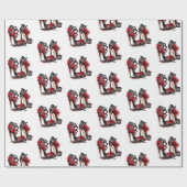 バンピーファッション | Strappy Ankle Stilettos withバラ ラッピングペーパー (フラット)