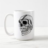 バンピールスカル白黒デザイン コーヒーマグカップ (左)