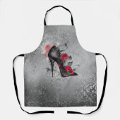 バンピー・スピック・スティレット |レッドローズハイヒールグランジ エプロン (正面)