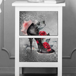 バンピー・スピック・スティレット |レッドローズハイヒールグランジ 薄葉紙