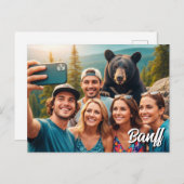 バンフおもしろい国立公園カナダブラックベア ポストカード (正面/裏面)