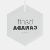 バンフアルバータカナダトラベルキープサコミナリー ガラスオーナメント (裏面)