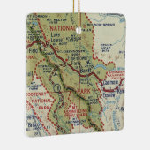 バンフアルバータヴィンテージの地図 セラミックオーナメント (右)