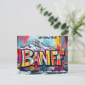 バンフカナダスキーリゾートグラフィティポストカード ポストカード (スタンド正面)