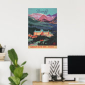 バンフカナダヴィンテージ旅行ポスター ポスター (ホームオフィス)