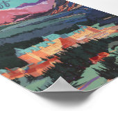 バンフカナダヴィンテージ旅行ポスター ポスター (角)