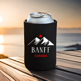 バンフクールカナダマウンテンズメープルリーフダークカラー 缶クーラー