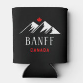 バンフクールカナダマウンテンズメープルリーフダークカラー 缶クーラー (裏面)