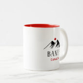 バンフクールカナダマウンテンズメープルリーフライトカラー ツートーンマグカップ (正面右)