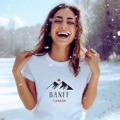 バンフクールカナダマウンテンズメープルリーフライトカラー Tシャツ