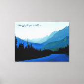 バンフジャスパーブルー キャンバスプリント (正面)