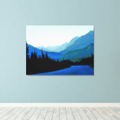 バンフジャスパーブルー キャンバスプリント (インサイチュ (ウッドフロア))