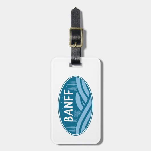 バンフナショナルパークアウトドア ラゲッジタグ (正面縦)