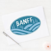 バンフナショナルパークアウトドア 楕円形シール (封筒)