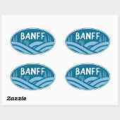 バンフナショナルパークアウトドア 楕円形シール (シート)