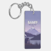 バンフナショナルパークカナダトラベルヴィンテージ キーホルダー (正面左)