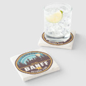 バンフナショナルパークカナダトラベルヴィンテージ ストーンコースター (横)