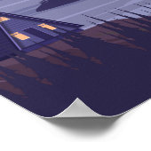 バンフナショナルパークカナダトラベルヴィンテージ ポスター (角)