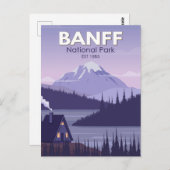 バンフナショナルパークカナダトラベルヴィンテージ ポストカード (正面/裏面)