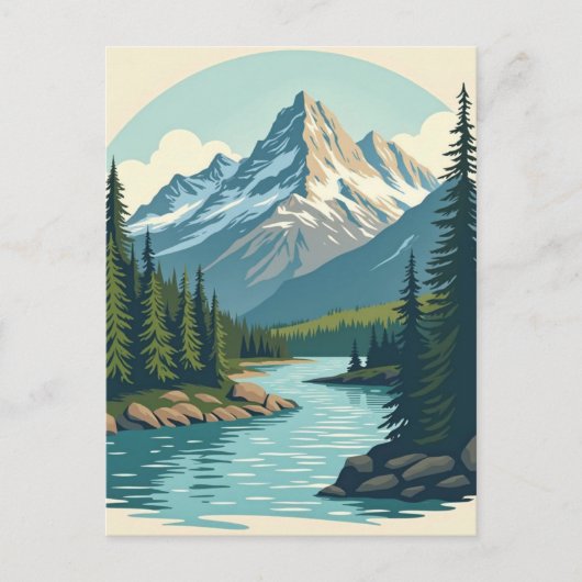 バンフナショナルパークカナダレトロトラベル ポストカード (正面)