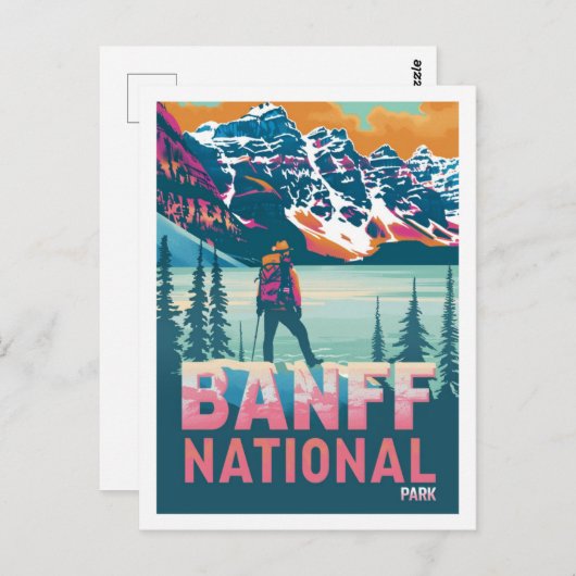 バンフナショナルパークカナダヴィンテージトラベルプレイス ポストカード (正面/裏面)
