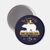 バンフナショナルパークカナダヴィンテージベアーマウンテン マグネット (正面/裏面)