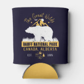 バンフナショナルパークカナダヴィンテージベアーマウンテン 缶クーラー (裏面)