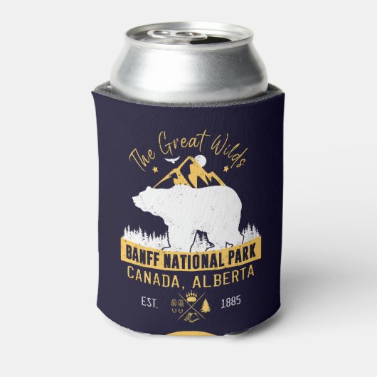 バンフナショナルパークカナダヴィンテージベアーマウンテン 缶クーラー (缶裏面)