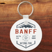 バンフナショナルパークカナダヴィンテージ キーホルダー (正面)