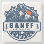 バンフナショナルパークカナダヴィンテージ ストーンコースター (正面)