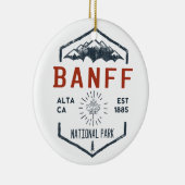 バンフナショナルパークカナダヴィンテージ セラミックオーナメント (右)