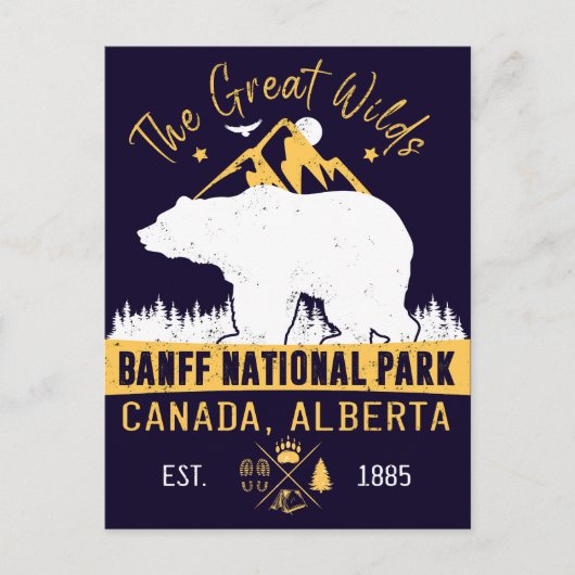 バンフナショナルパークカナダヴィンテージ ポストカード (正面)