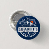 バンフナショナルパークカナダヴィンテージ 缶バッジ (正面&裏面)