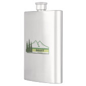 バンフナショナルパークグリーンストライプ フラスク (左)