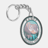 バンフナショナルパークモレーヌレイクヴィンテージ キーホルダー (正面左)