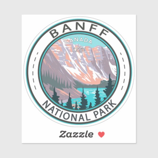 バンフナショナルパークモレーヌレイクヴィンテージ シール (シート)
