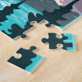 バンフナショナルパークモレーヌレイクヴィンテージ ジグソーパズル (側面)