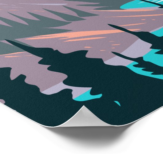 バンフナショナルパークモレーヌレイクヴィンテージ ポスター (角)