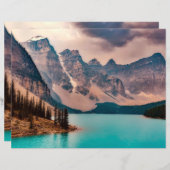 バンフナショナルパークレイクスクラップブック紙 (正面/裏面)