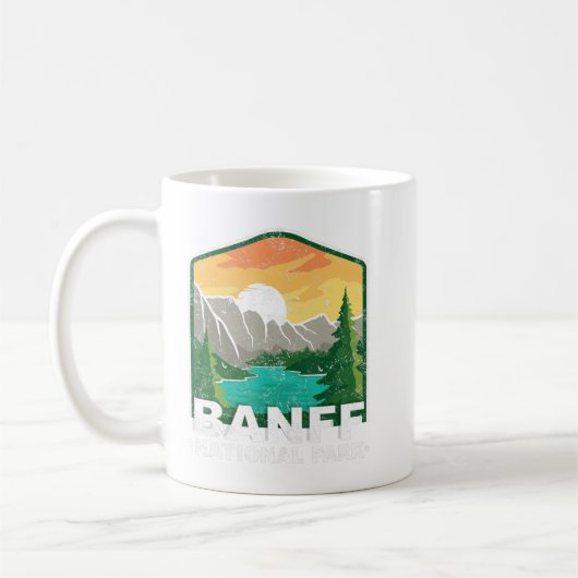 バンフナショナルパークレイクルイズカナダヴィンテージ コーヒーマグカップ (左)