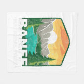 バンフナショナルパークレイクルイズカナダヴィンテージ フリースブランケット (正面(横))