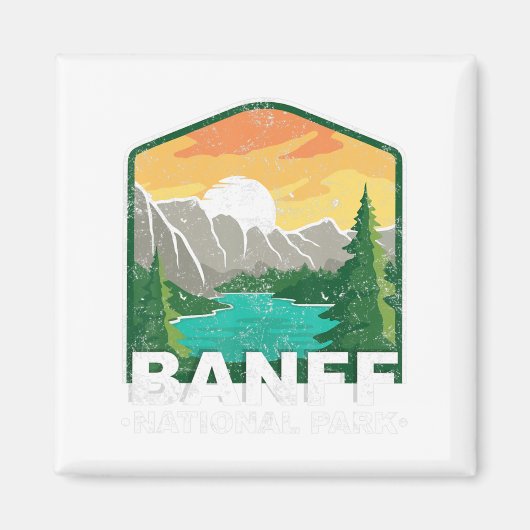 バンフナショナルパークレイクルイズカナダヴィンテージ マグネット (正面)