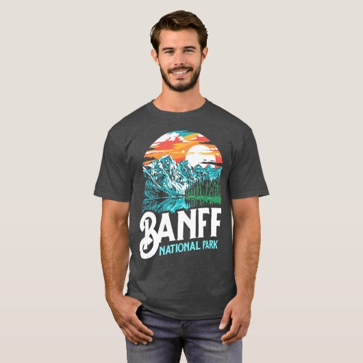 バンフナショナルパークレイクルイズカナダヴィンテージ Tシャツ (正面フル)