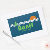 バンフナショナルパークレトロ 長方形シール (封筒)