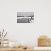 バンフ国立公園の冬の山景色 ポスター (キッチン)