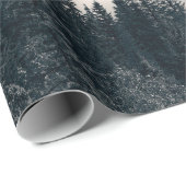 バンフ国立公園の霧の山々と森 ラッピングペーパー (ロールコーナー)