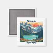 バンフ国立公園へようこそ マグネット (正面/裏面)