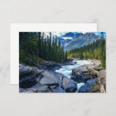 バンフ国立公園アルバータカナダ サンキューカード (正面/裏面)